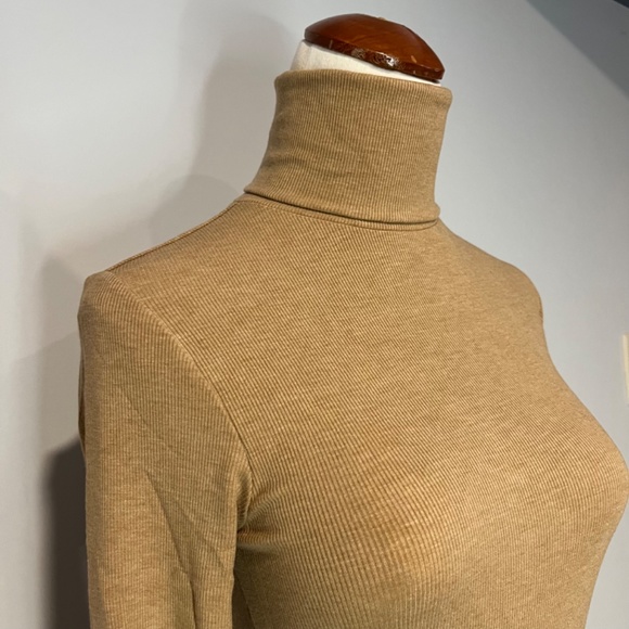Polo Ralph Lauren camel turtleneck ribbed sweater NWT - Picture 3 of 7